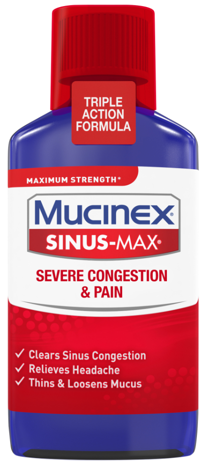 MUCINEX® SINUS-MAX® Adult Liquid - Severe Congestion & Pain